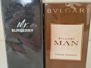 Parfumuri pentru bărbați:burberry, bvlgari.
