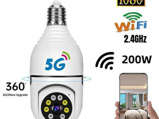 IP Camera Besder Bulb E27 Wi-Fi Smart Camera 2MP 1080P, White foto 2