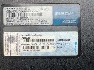 Vind Notebook  Asus Model: X54C în stare bună de funcționare la doar 99 euro. foto 8