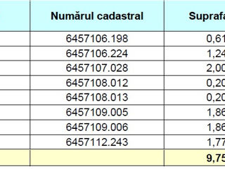 Spre vânzare 8 terenuri agricole, suprafața totală 9,7549 ha, în rn. Orhei, s.Pohărniceni, extravila foto 2