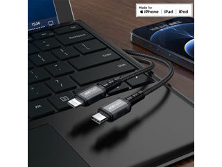 Cablu de date de încărcare din aliaj de aluminiu ACEFAST C1-01 USB-C la Lightning foto 2
