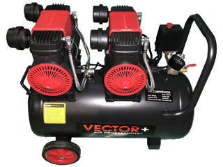 Безмасляные компрессор Vector 1520Wx2 50L -Universalmag foto 1