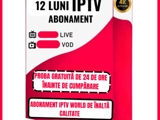 Abonament IPTV Premium 12 luni Calitate superioară