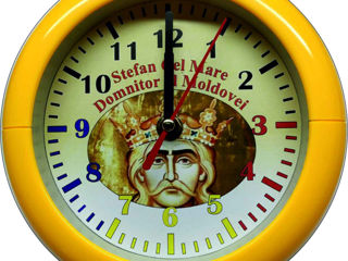 Часы с Молдавской символикой, часы Молдовы сувенирные (Штефан цв.)