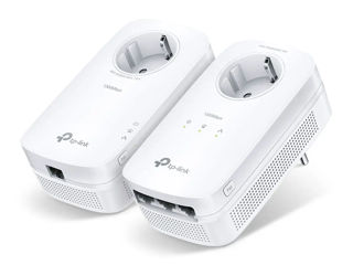 Powerline Adapter TP-LINK TL-PA8033P KIT V3.0, AV1300, 2x2MIMO, 3xGbit Port, Passthrough foto 2