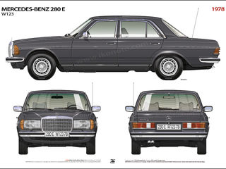 Mercedes-Retro-70-80e goda.W115:W116:W123,W124,W126:M115-116-117:M615-616-617:M102-103-104:M601-602 foto 3