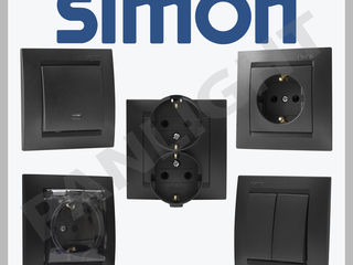 Simon Grafit, prize culoare neagra, prize si intrerupatoare Simon Electric in Moldova, panlight фото 3