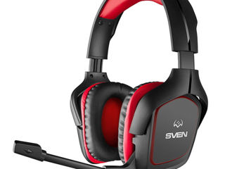 Gaming Headset Sven Ap-G333Mv, 40Mm Drivers, 20-20000Hz, 32 Ohm, 105Db, 305G., 2X3.5Mm, Black/Red