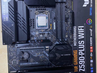 Set CPU+Asus Tuf Gaming Z590-plus WIFI ATX DDR4 + Intel Core i7-11700F 16 cores,4.9Ghz,garantie