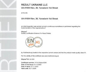 Peleți din lemn certificați ENplus A1 >5,0kWh/kg Древесные пеллеты с евро-сертификатом ENplus A1 foto 4