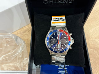 Оригинальные ORIENT MAKO chronograph SOLAR 200 m, сапфир, мужские часы foto 6