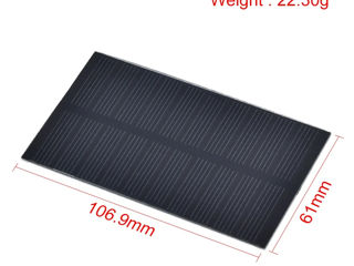 Маленькая солнечная панель, Solar Cell Panel TZT YD-107X61, 1W 5V Phone Charger foto 3