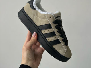 Adidas Campus Beige/Black Women's cu blana / с мехом