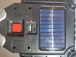 Фонарь-прожектор - аварийный знак, с функцией Powerbank и зарядкой от USB и от солнца фото 2