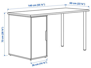 Masă de birou Ikea Lagkapten/Alex 140x60 foto 3