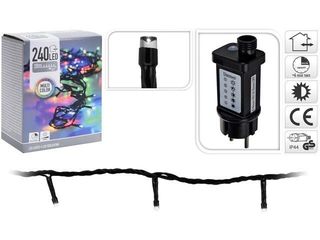 Luminite De Craciun "Fir" 240Led Multicolore, 18M, Timer, Controlul Luminozitatii