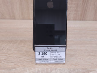 Apple iPhone X 64GB, 2190 lei