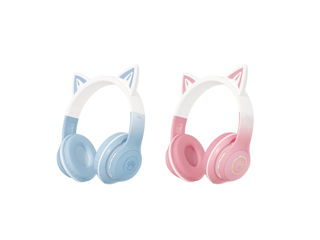 XO BE38  Casti urechi de pisica cu lumini colorate