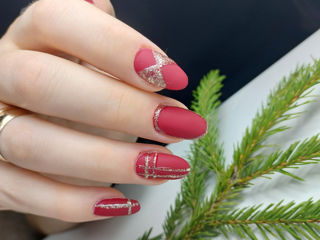 Alungirea unghilor +shellac calitativ /наращивание ногтей : коррекция ;лак-гель    чеканы foto 9