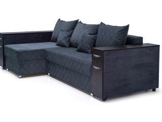 Canapea coltar Elegant Style, B2, Dark Blue!