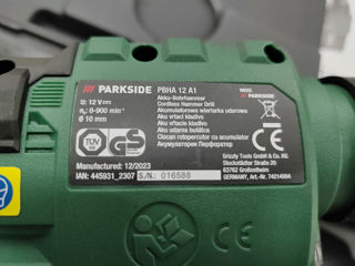 Аккумуляторный мини перфоратор Parkside PBHA 12 A1 foto 4