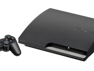 PlayStation 3 Slim + controlere + jocuri (Gta V, Fifa 2019, God of War etc.) foto 1