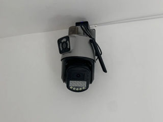 Cameră 2 lentile cu flasher și sirenă Wi-Fi PTZ 4K 8MP foto 4