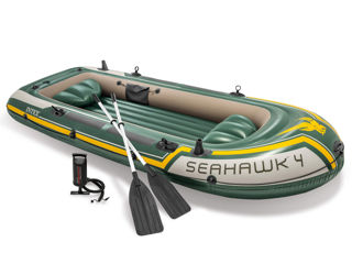 Надувная лодка Intex Seahawk 4, Бесплатная доставка по Молдове