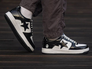 A Bathing Ape Bape Sta Patent Black/White foto 9