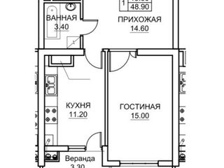 Apartament cu 1 cameră, 50 m², Buiucani, Chișinău, Chișinău mun. foto 7