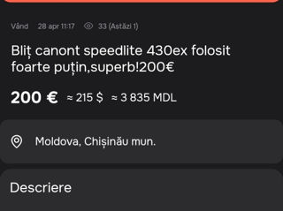 Aparat de fotografiat canon si blițCanon la doar 250euro