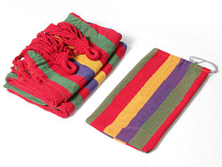 Hamac textil cu sac de depozitare, 200x80cm foto 4
