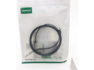 Cablu Auxiliar Audio Jack 3.5 mm, 1m Ugreen, Fir Plat, Negru + Gri (10597) foto 1