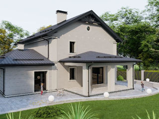 Casă de locuit individuală S+P+E/ 306.55m2/ stil modern/ arhitect/inginerie/schițe/planuri3D foto 2