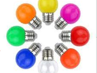 Becuri led colorate,лед лампы Е27 цветные,1,5W/3W