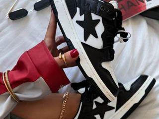 Bape STA SK8 Leather Black/White Women's