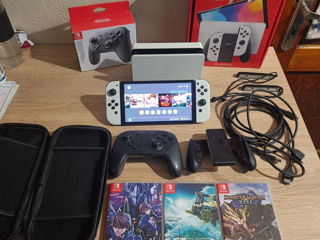 Продам Nintendo switch Oled 256 GB + Чехол + Pro controller + Игры foto 2