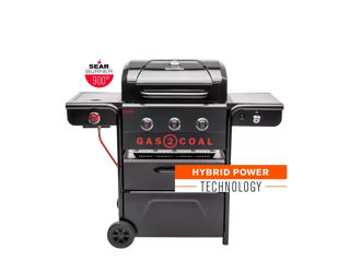 Grill / mangal / Gratar pe gaz & carbuni Char-Broil Gas2Coal Hybrid cu 2, 3 si 4 arzatoare