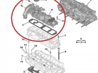 Мембрана клапанной крышки Peugeot/Citroen 1.6 HDI foto 3