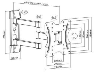 Кронштейны для телевизора, Fixare de perete pentru televizor крепление настеное 22"-65" foto 6