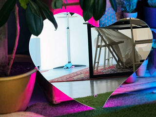 Эксклюзивное зеркало "Сердце 2" с цветной подсветкой от TehnoLabMD (90см х 73см) foto 2