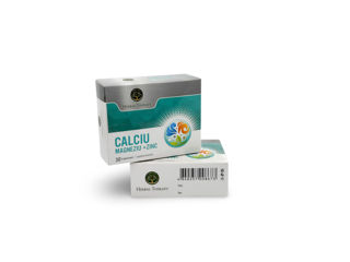 Calciu + Magneziu + Zinc, 30 comprimate