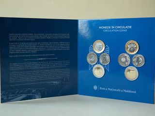 Set cu monede metalice aflate în circulație cu valoarea nominală de 1, 2, 5 și 10 lei foto 2