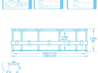 Piscina BestWay de vara (56088) 366x122cm -  livram, creditam, procura acum !!! foto 2