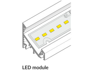 Profil din aluminiu de colt CORNER 27 pentru banda LED - anodizat 2 metri - set complet Profilul LED foto 10