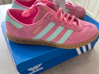 Adidas Originals Hamburg trainers in pink and blue foto 4