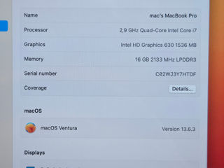 Macbook Pro 15 2018 (i7 8x 4.00Ghz, 16Gb, SSD 1TB, Radeon Pro 560 4Gb) foto 7