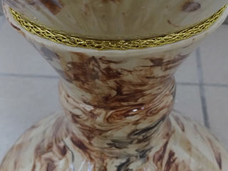 Vază de podea cu mânere maro foto 2