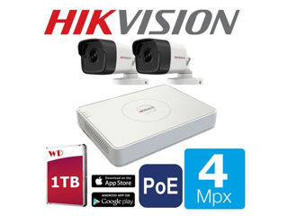 Hikvision By Hiwatch Poe 4 Megapixeli Ip 1Tb
