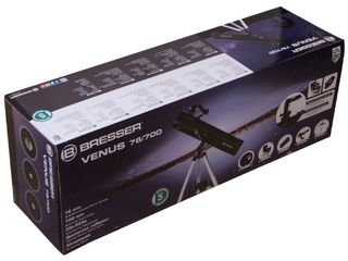 Bresser Venus 76-700 AZ + Лунный фильтр + Адаптер для телефона = 3099 лей